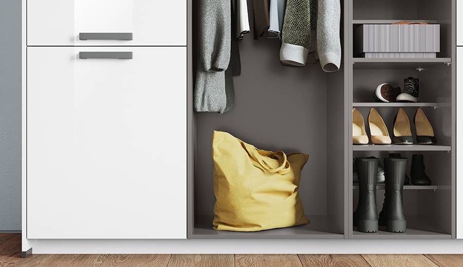 Meuble d'entrée sur-mesure blanc mat à Bordeaux