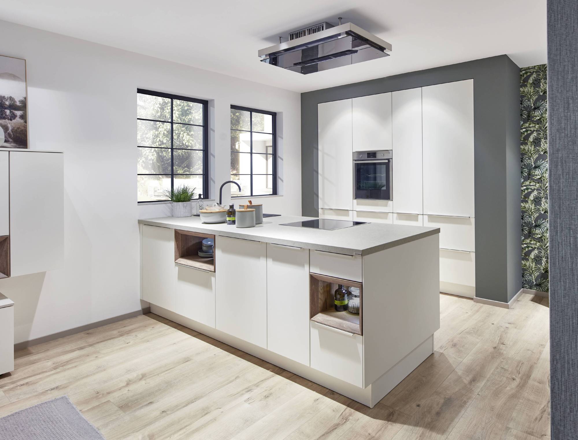 Installation d'une cuisine Blanche avec Ilot à Eysines