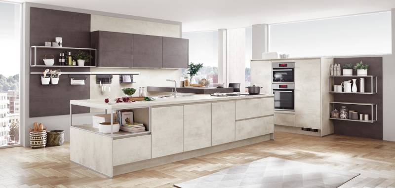 Cuisine Moderne Merignac Beton Blanc