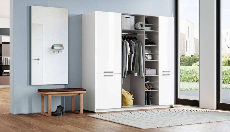 Meuble d'entrée sur-mesure blancs mat à Bordeaux