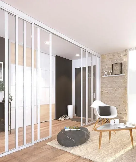 Verrière sur-mesure en séparation de pièce au Teich